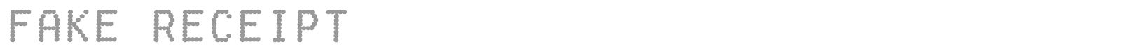 Fake Receipt font preview